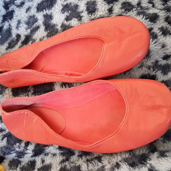 Nine West ballet flats womens size 10 peach orange color - Picture 1 of 4